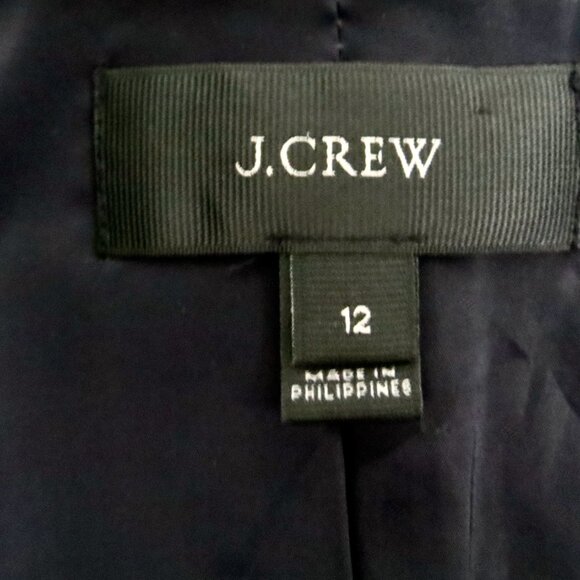 NEW! J.Crew Going-out Blazer Open Front Twill Black SZ 12 - Picture 15 of 16